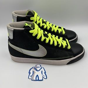 Nike Blazer Mid Black/Silver/Neon Green Men’s Sz 10